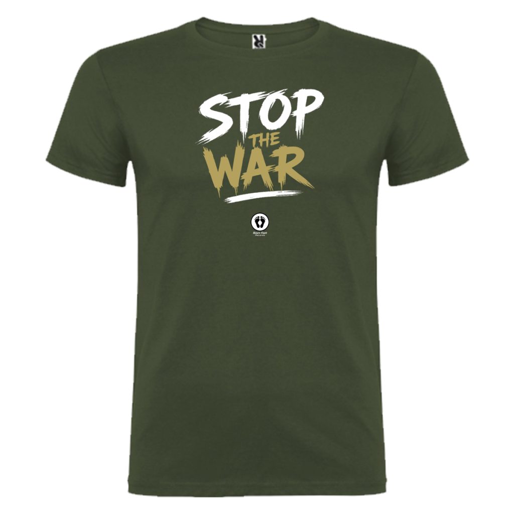 T-shit "Stop the War" Kaki