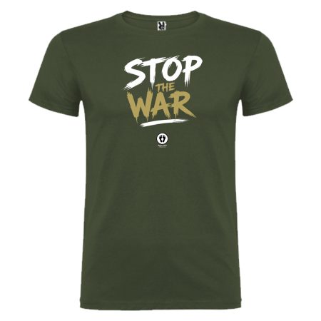 T-shit "Stop the War" Kaki