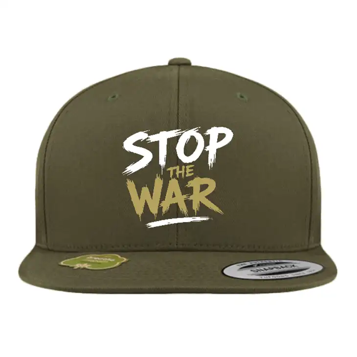 Snapback "Stop the War" Kaki